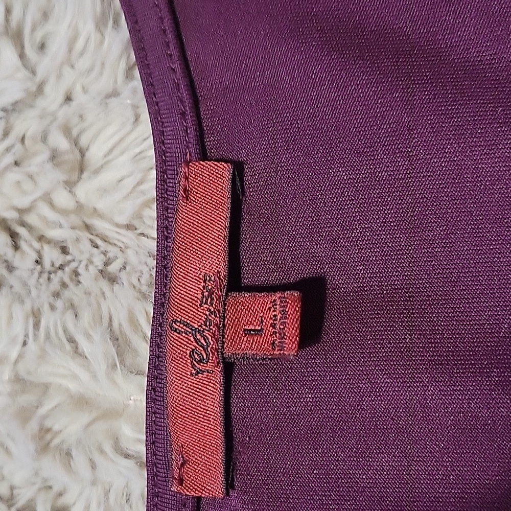 🌞RED BY BKE Deep Maroon Long Sleeve Top. Sz Large - Picture 3 of 4